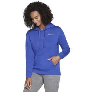 Skechers Womens Signature Pullover Hoodie Sweatshirt Kangaroo Pocket, S - Picture 1 of 2
