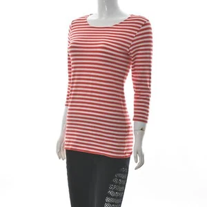 COS Women'S Casual Basic Blouse Top 3/4 Sleeve Scoop Neck Stripes Size EUR-S - Picture 1 of 6