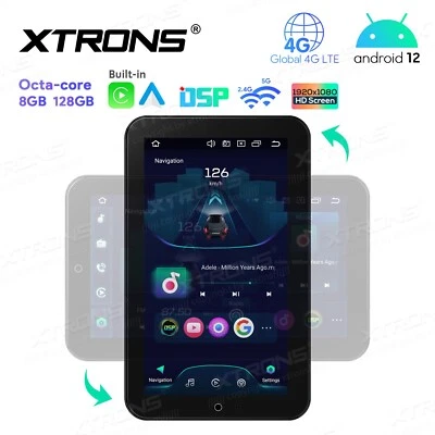 12.8" Android 14 Octa Core 8+128G 2Din QLED Rotatable Car Radio Stereo CarPlay - Image 1 of 4