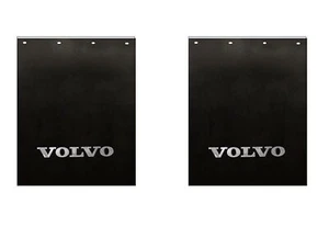 Par de guardabarros para semirremolque de plástico de polietileno negro y plateado Volvo Trucks 24" x 30" - Imagen 1 de 2