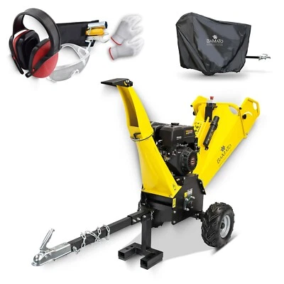 BAMATO Holzhäcksler HACK-150 inkl. Abdeckplane Benzinhäcksler Benzin Häcksler  - Bild 1 von 4