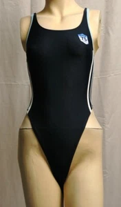 Dark Blue 75 Spandex Thong Leotard for Women Size 8 Small - Picture 1 of 3