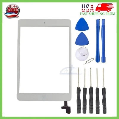 For iPad Mini A1432 A1454 A1455 A1489 A1490 Touch Screen Glass Digitizer - White - Image 1 of 4