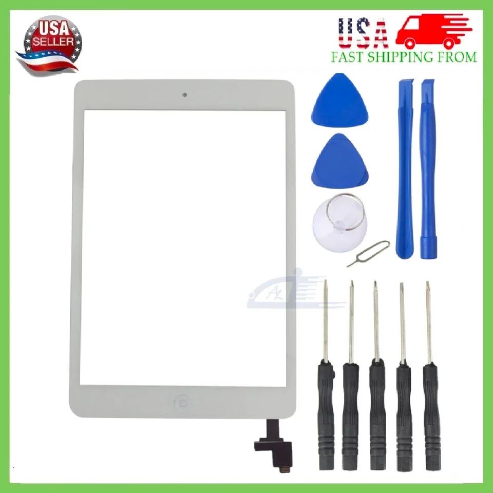 For iPad Mini A1432 A1454 A1455 A1489 A1490 Touch Screen Glass Digitizer - White - Image 1 of 4