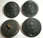 VINTAGE BUTTONS - SEWING NEEDLEWORK KNITTING CRAFT - 4 X ANCHOR COAL & SONS [4]