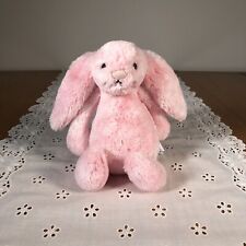 Jellycat Bashful Peony Bunny Pink & White Small 8” Retired Tie Dye Lovey﻿ Plush