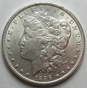 Dólar Morgan de plata 1896 -UNC- (#57L) - Imagen 1 de 2