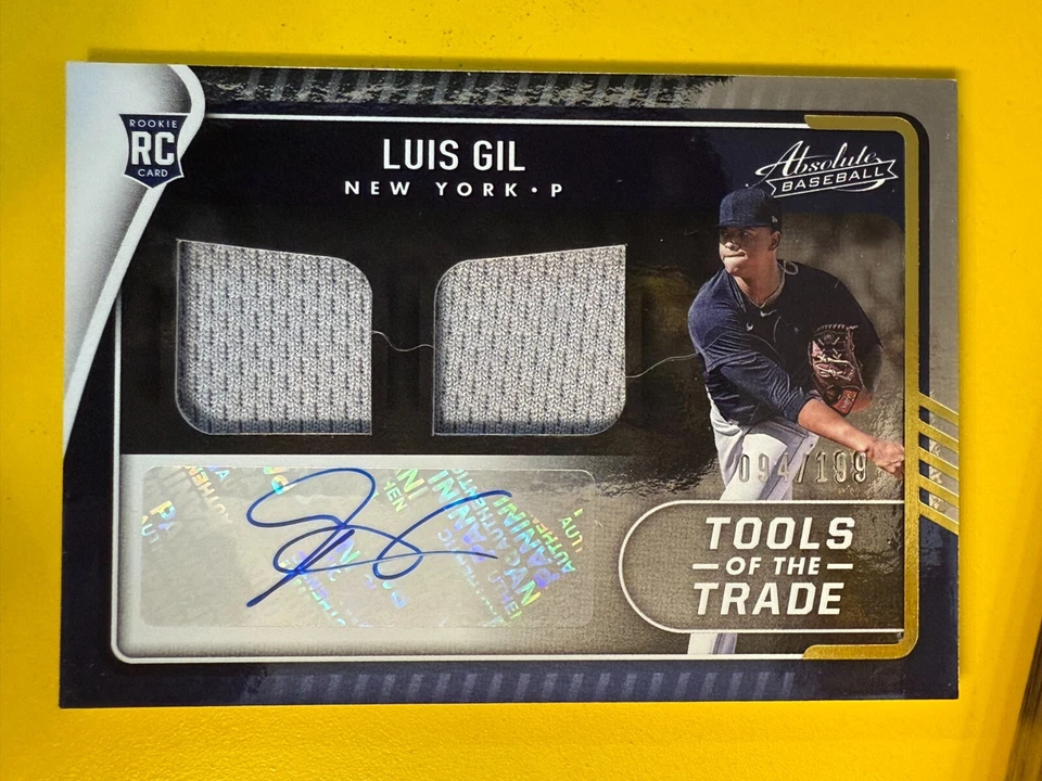 DA98839  2022 Absolute Tools of the Trade DUAL JERSEY AUTIO Luis Gil /199 - Image 1 of 2