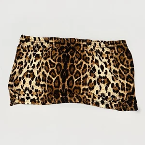 Top de tubo de microfibra Zaful Cheetah bandeau para mujer talla S/4 Usado en Excelente Condición - Imagen 1 de 9