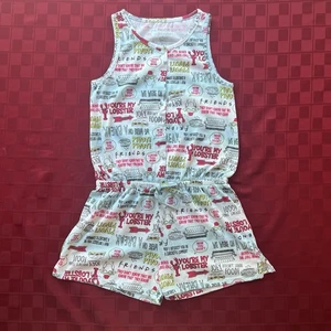 Friends TV show Multicolor Shorts Romper Girls Size Small (6) Snap front - Picture 1 of 11