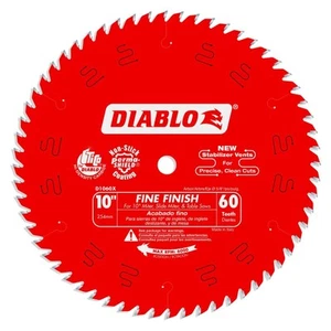 Diablo Lama per Seghetto Fine Finish per Legno - Tagli Ultra Lisci, 60 Denti Hi-ATB, 10" - Foto 1 di 3