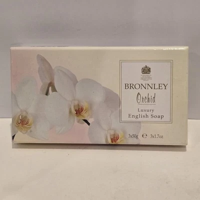 Sabonetes ingleses de luxo Bronnley Orchid 3x1,7 oz lacrados - Imagem 1 de 4