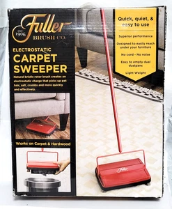 Fuller Brush RED Electrostatic Carpet & Floor Sweeper 9" Cleaning Path, NIB !! - Picture 1 of 8
