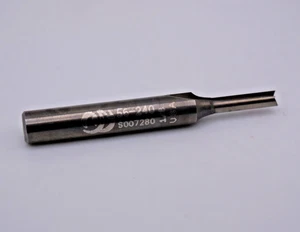 Solid Carbide 2-Flute Spiral O Flute Upcut Router Bit – 1/8" x 1/4" x 2" x 1/4" - Picture 1 of 8