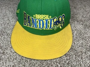 🔥 Rare Brasil Brazil Bandidos Starter SnapBack Hat Gold Wheels MC / Futbol Club - Picture 1 of 7