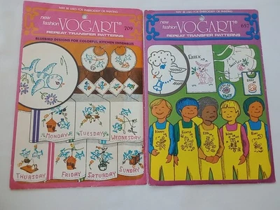 批量 2 件 复古 Vogart 热铁转印 #709 蓝鸟一周天 #657 NOS — 第 1/4 张图片