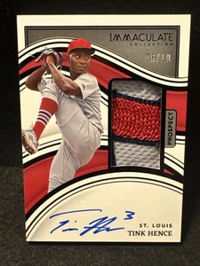 2023 Panini Immaculate Prospect Patch and Auto on card Tink Hence 08/10 #26 - Picture 1 of 10