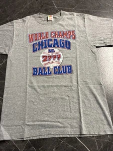 Chicago Cubs Men's Size Medium World Champs 2xxx Shirt Gray - Picture 1 of 7