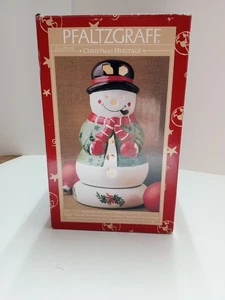 Pfaltzgraff "CHRISTMAS HERITAGE" Schneemann Teelicht Kerzenhalter, Neu in OVP - Bild 1 von 5