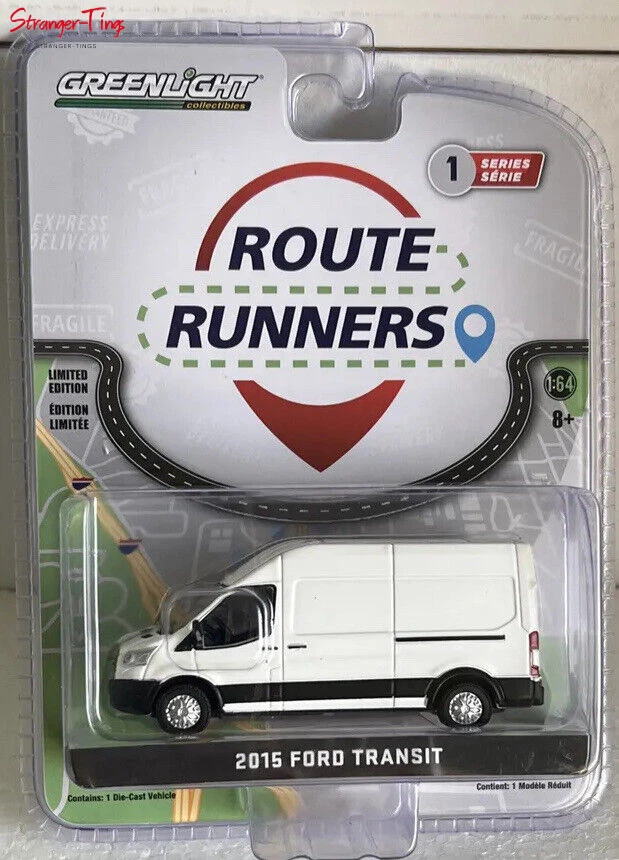 Ford Transit Greenlight Route Runners Serie 1 2015 LWB techo alto 53010-A 1:64 Foto 1 de 1