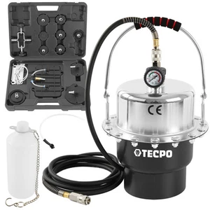 TECPO BREMSENENTLÜFTUNGSGERÄT 5L PROFI DRUCKLUFT BREMSENENTLÜFTER + KFZ ADAPTER - Bild 1 von 9