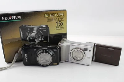 Assorted Fujifilm Finepix Digital Compact Cameras Working w/ Some Straps x 3 - Image 1 of 4