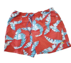 Tommy Bahama Relax Red men's swim shorts size XXL 2xl Leaf Tropical Marlin Euc - Picture 1 of 8