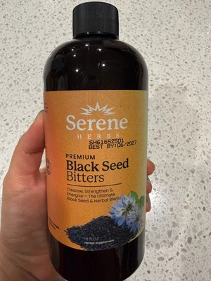 Ervas serenas orgânicas sementes pretas amargas promovem o bem-estar geral 16 oz - Imagem 1 de 4