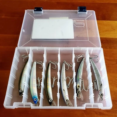 Lote de (6) señuelos Yo-Zuri Crystal Minnow - 5 1/4"- 5/8 OZ - Nuevos ganchos VMC 4X 2/0 Foto 1 de 4