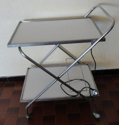 Desserte à roulettes, Chariot de service  vintage  70s - Photo 1/2