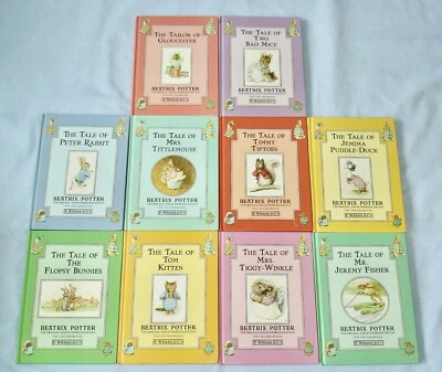 Set of 10 Beatrix Potter Peter Rabbit and Friends Illustrated UK Books 1992 Foto 1 de 4