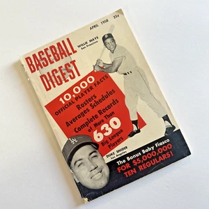 Resumen de béisbol abril 1958 Willie Mays cubierta Duke Snyder calendario oficial ¡MÁS! - Imagen 1 de 15
