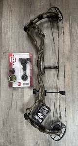 PSE Mach 33 EC2 RH 80LB Bottomlands Carbon Hunting Bow New Free HHA Tetra Sight - Picture 1 of 4