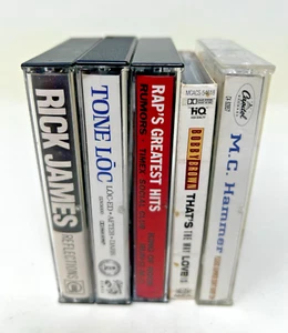 Late 80s 90s Hip Hop 5 Cassette Lot MC Hammer Tone Loc Rick James Dynamic Three - Picture 1 of 16