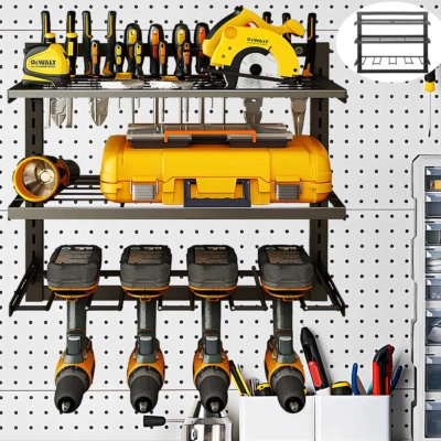 Heavy Duty Power Tool Organizer Drill Holder Wall Mount Power Tool Storage Rack