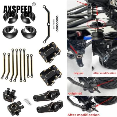AXSPEED Messing Diff-Abdeckung Lenkung Knöchel C-Hup Shock Cup für 1/18 RC TRX4M - Bild 1 von 4