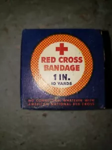 Benda vintage Johnson + Johnson Croce Rossa, 1 in x 10 iarde. Mai aperto per esposizione - Foto 1 di 6