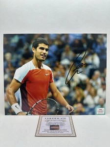 CARLOS ALCARAZ TENNIS GENUINE WIMBLEDON HAND SIGNED ATP CERTIFICATE 8X10 COA - Imagen 1 de 1