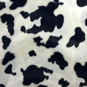 Faux fur Upholstery Faux fur SMALL cow black white velboa fabric 58" fabric - Picture 1 of 1
