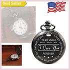 Sentimental Personalized Pocket Watch for Men - Engraved Gift for Uncle