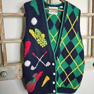 Vintage Marisa Christina Hand Knitted Sweater Vest Ladies Size Small - Picture 1 of 11