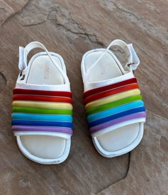 Mini Melissa Rainbow Rubber Slingback Open Toe Slides Toddler Kids'  10 - Image 1 of 3
