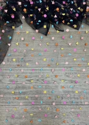 Tela de encaje de tul con patrón geométrico brillante colorido para vestido de novia falda tutú Foto 1 de 4