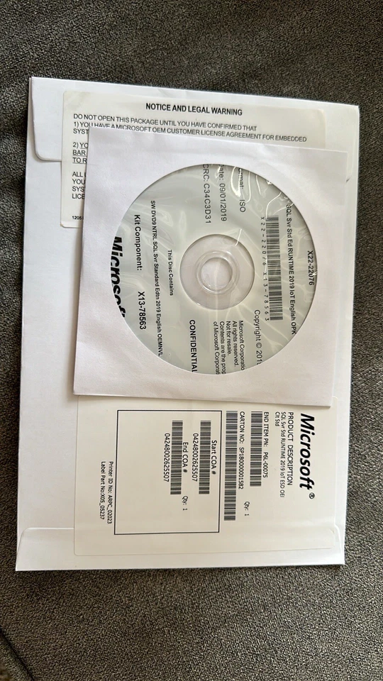 SQL SERVER 2019 STD 24 Core + Ultimited CALS - Image 1 of 4