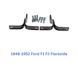 New Rear Bumper Bracket Set Paintable AMD Fits 1948-1952 Ford F1 F2 Truck - Picture 1 of 2