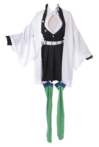 MN-108 Mitsuri Kanroji Demon Slayer Black Complete Set Costume Cosplay - Picture 1 of 10