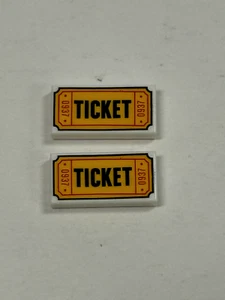 Lego "Ticket" 1x2 verzierte Fliese Menge 2 - Bild 1 von 1
