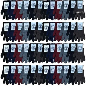 48 Pk Of Yacht & Smith Wholesale Beanies, Thermal Winter Hat Or Glove (Assorted) - Picture 1 of 8