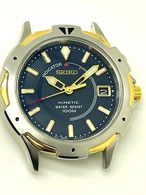WATCH PARTS SEIKO MEN'S 5M42-0H19 NOT-WORKING KINETIC 100M WATCH CASE SKH450 - Image 1 of 4