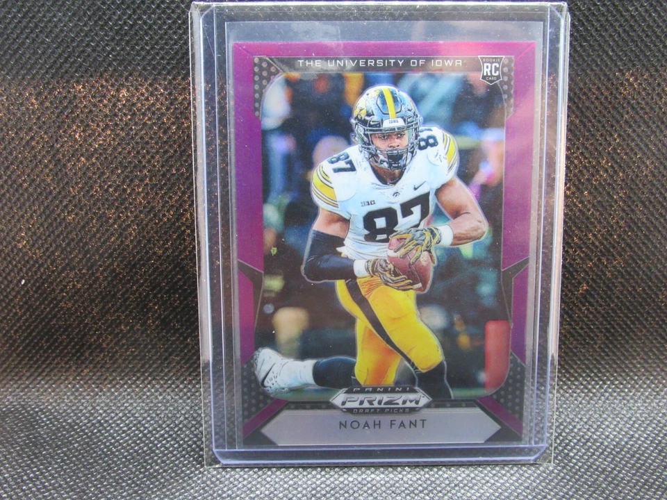 2019 NOAH FANT PURPLE PRIZM REFRACTOR ROOKIE CARD # 129 SEATTLE TE - Image 1 of 1